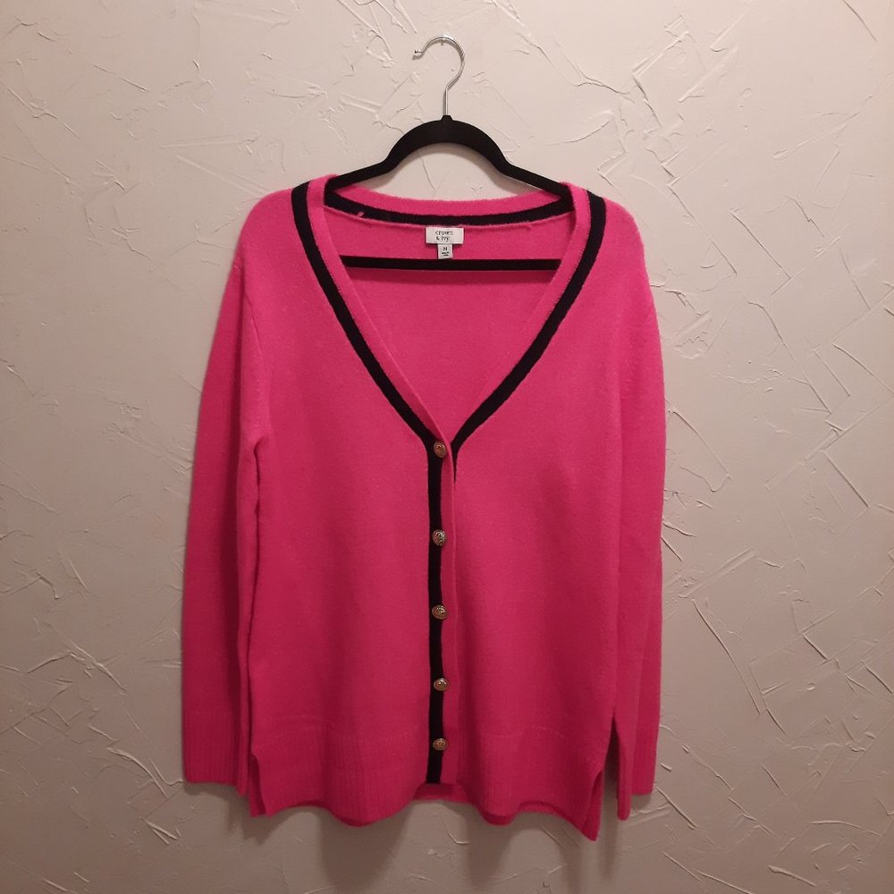Crown & Ivy Hot Pink Cardigan